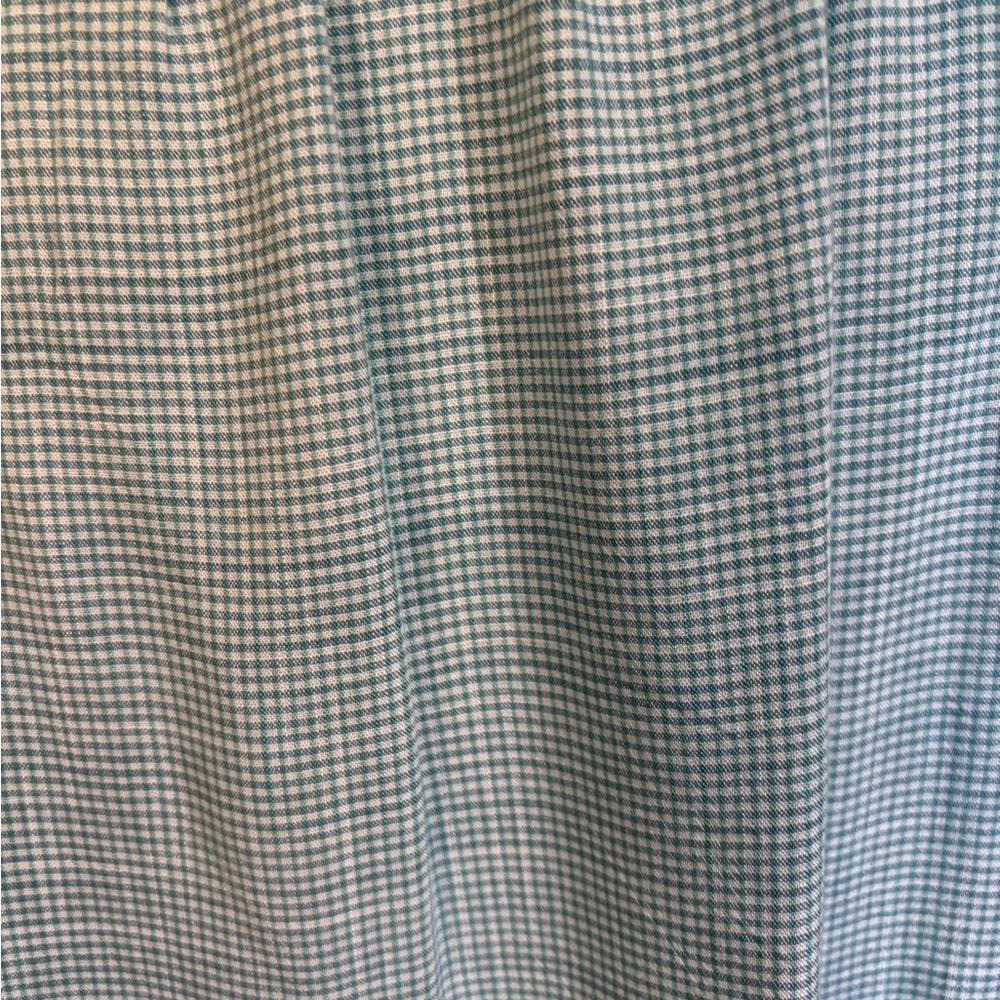 Tommy Bahama Montauk Light Blue Aqua Gingham Blouse Top Sz L Like New - Picture 5 of 7